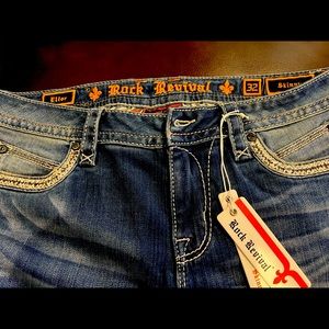 New with Tags Rock Revival Jeans, size 32 Skinny.